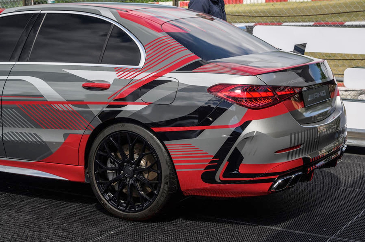Next-gen Mercedes-AMG C-Class rear quarter 